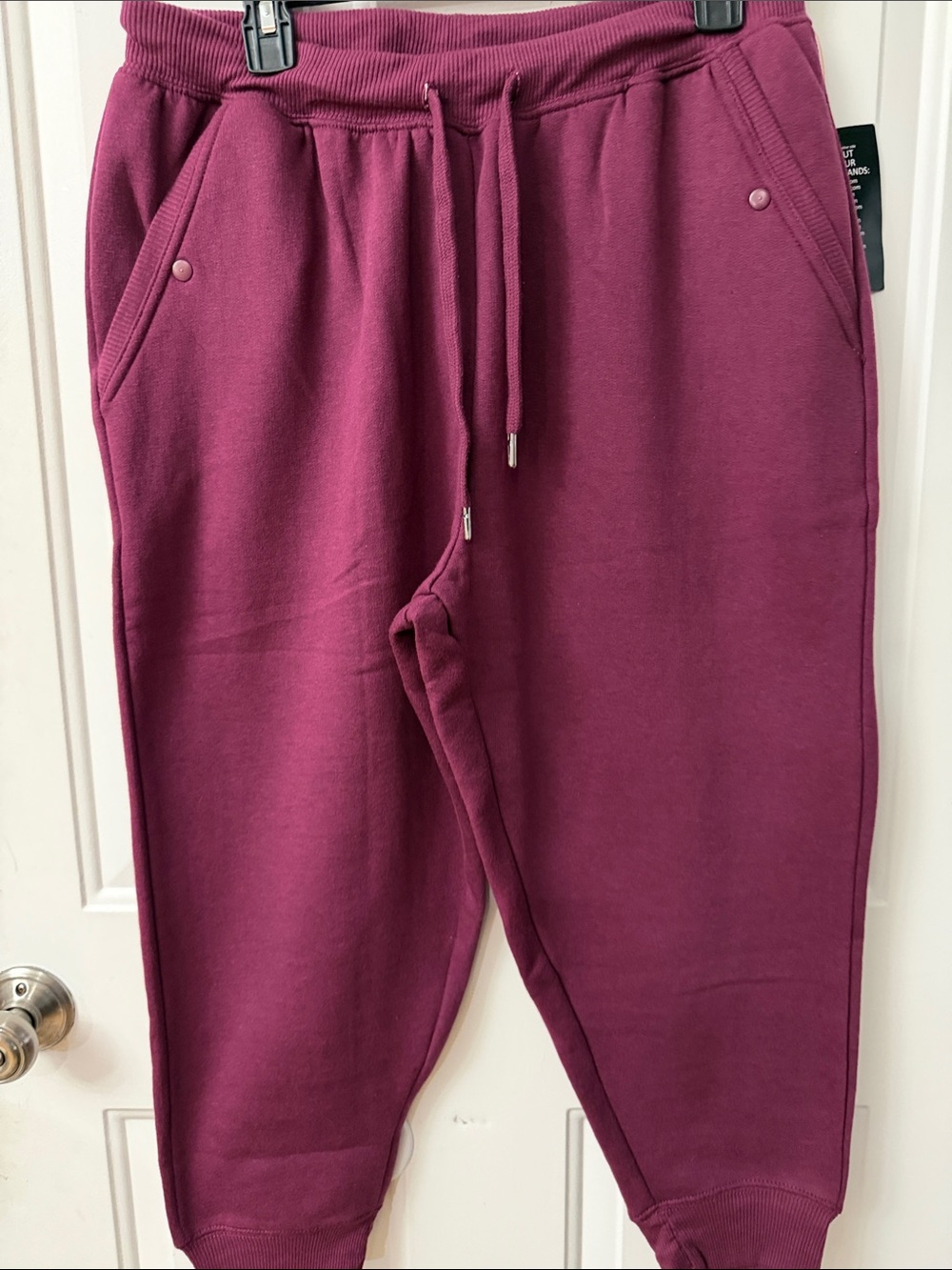 Kingston Plum Jogger Sweatpants with Drawstring